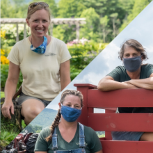 Horticulturist, Andrea and Dene Farm Managers Kim & Ann